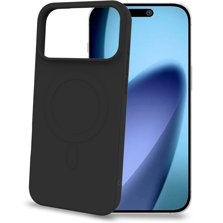 Celly Cromomag Mykt gummideksel MagSafe-kompatibelt iPhone 17 Pro Max Svart i gruppen SMARTTELEFON & NETTBRETT / Mobilbeskyttelse / Apple / iPhone 17 hos TP E-commerce Nordic AB (D32471)