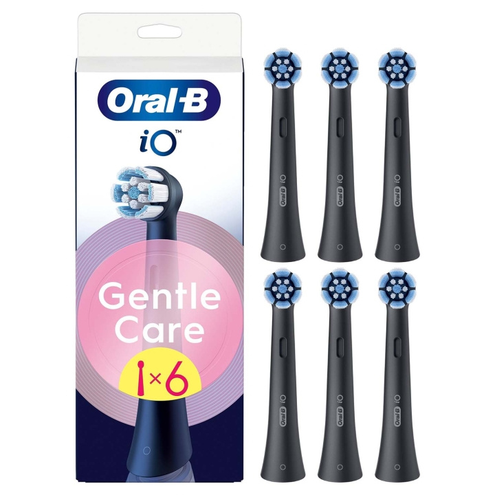 Oral B Børstehode iO Gentle Care Black 6 stk i gruppen HELSE OG SKJØNNHET / Munnpleie / Elektriske tannbørster tilbehør hos TP E-commerce Nordic AB (D32472)