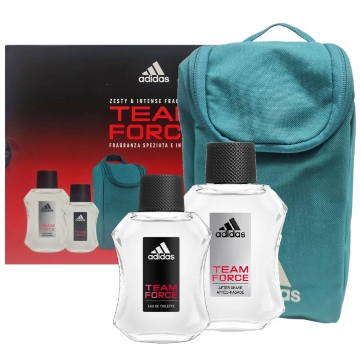 Adidas Giftset Adidas Team Force Edt 50ml + After Shave 100ml + Bag i gruppen HELSE OG SKJØNNHET / Gavesett / Gavesett for ham hos TP E-commerce Nordic AB (D32496)