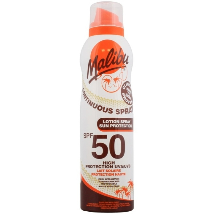 Malibu Continuous Lotion Spray SPF50 175ml i gruppen HELSE OG SKJØNNHET / Hudpleie / Soling / Solkrem hos TP E-commerce Nordic AB (D32502)