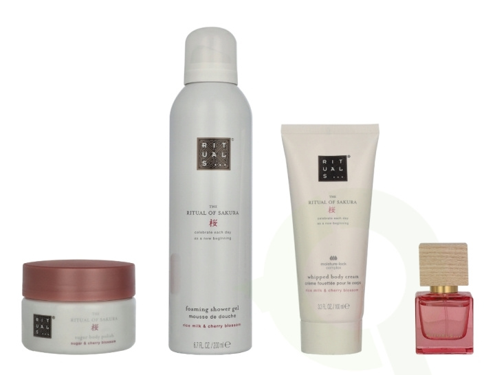 Rituals Sakura Medium Giftset 2025 440 ml Body Cream 100ml/Body Scrub 125g/Foaming Shower Gel 200ml/Travel - Rêve de Hanami 15ml i gruppen HELSE OG SKJØNNHET / Gavesett / Gavesett for henne hos TP E-commerce Nordic AB (D32637)