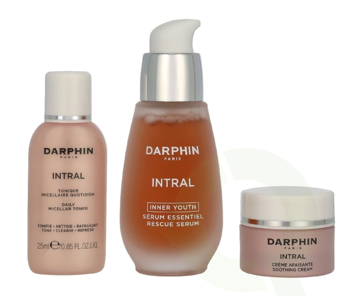Darphin Intral Soothing Harmony Set 60 ml Micellar Toner 25ml/Youth Rescue Serum 30ml/Soothing Cream 5ml i gruppen HELSE OG SKJØNNHET / Hudpleie / Ansikt hos TP E-commerce Nordic AB (D32803)