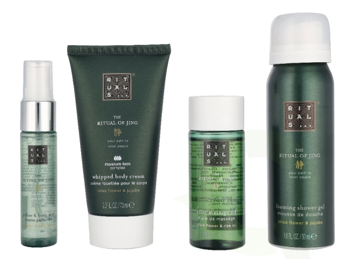 Rituals Jing Small Giftset 190 ml Foaming Shower Gel 50ml/Night Pillow & Body Mist 20ml/Massage Oil 50ml/Body Cream 70ml i gruppen HELSE OG SKJØNNHET / Gavesett / Gavesett for henne hos TP E-commerce Nordic AB (D32807)