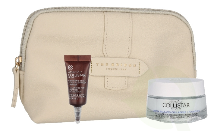 Collistar Attivi Puri Collagen Set 55 ml Collagen Balm Cream 50 ml/Mini Pure Active Eye Contour 5 ml/Pouch i gruppen HELSE OG SKJØNNHET / Hudpleie / Ansikt / Rengjøring hos TP E-commerce Nordic AB (D32832)