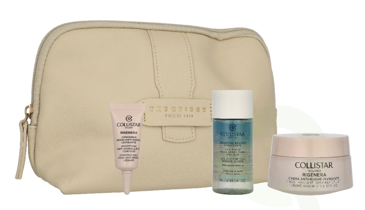 Collistar Rigenera Set 90 ml Rigenera Smoothing Anti-Wrinkle Cream 50 ml / Mini Bifase Cleanser 35 ml / Mini Rigenera Eye Contour 5 ml / Pouch i gruppen HELSE OG SKJØNNHET / Gavesett / Gavesett for henne hos TP E-commerce Nordic AB (D32833)