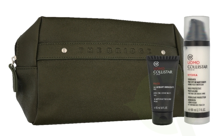 Collistar Uomo Set 110 ml Daily Protective Moisturizer 80 ml / Mini Energizing Cleansing Gel 30 ml / Pouch i gruppen HELSE OG SKJØNNHET / Gavesett / Gavesett for henne hos TP E-commerce Nordic AB (D32837)