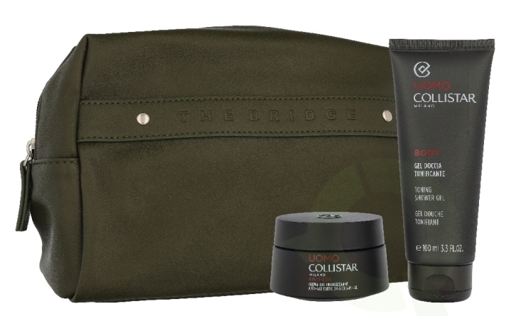 Collistar Uomo Set 150 ml Energizing Anti-Age Cream Gel 50 ml/Mini Toning Shower Gel 100 ml/Pouch i gruppen HELSE OG SKJØNNHET / Hudpleie / Kroppspleie / Bad- og dusjkrem hos TP E-commerce Nordic AB (D32841)