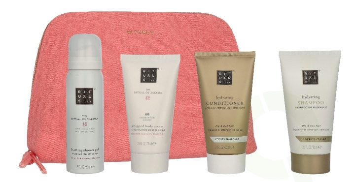 Rituals Sakura Body & Hair Travel Set 260 ml Foaming Shower Gel 50ml/Conditioner 70ml/Shampoo 70ml/Whipped Body Cream 70ml i gruppen HELSE OG SKJØNNHET / Hår & styling / Hårpleie hos TP E-commerce Nordic AB (D32901)