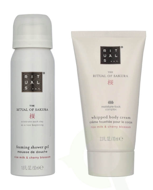 Rituals Sakura Exclusive Travel Set 120 ml Foarming Shower Gel 50ml/Whipped Body Cream 70ml i gruppen HELSE OG SKJØNNHET / Hudpleie / Kroppspleie / Bad- og dusjkrem hos TP E-commerce Nordic AB (D32902)