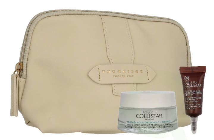 Collistar Attivi Puri Set 55 ml Aquagel Hyaluronic Acid Cream 50 ml / Mini Pure Active Eye Contour 5 ml / Pouch i gruppen HELSE OG SKJØNNHET / Hudpleie / Ansikt hos TP E-commerce Nordic AB (D32909)