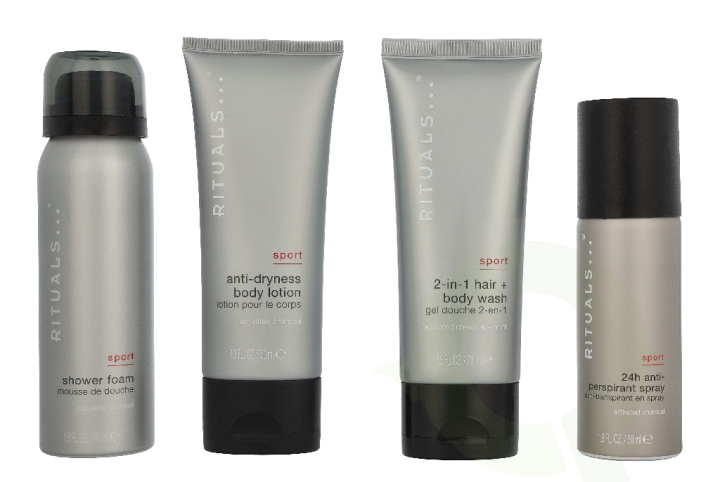 Rituals Homme Small Giftset 240 ml Sport Anti-Perspirant Spray 50ml/Shower Foam 50ml/2-in-1 Shampoo & Body Wash 70ml/Anti-Dryness Body Lotion 70ml i gruppen HELSE OG SKJØNNHET / Gavesett / Gavesett for ham hos TP E-commerce Nordic AB (D32910)