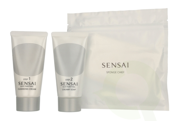 Sensai Silky Purifying Double Cleansing Set 150 ml Cleansing Cream 75ml/Creamy Soap 75ml i gruppen HELSE OG SKJØNNHET / Hudpleie / Ansikt / Rengjøring hos TP E-commerce Nordic AB (D32922)