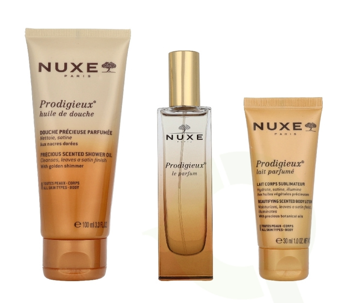 Nuxe Parfum Prodigieux Set 160 ml Shower Oil 100ml/Parfum Spray 30ml/Body Lotion 30ml i gruppen HELSE OG SKJØNNHET / Duft og parfyme / Parfyme hos TP E-commerce Nordic AB (D32925)