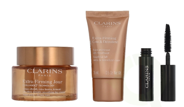 Clarins Extra-Firming Set 68 ml Day Cream 50ml/Cream 15ml/Mascara 3ml i gruppen HELSE OG SKJØNNHET / Gavesett / Gavesett for henne hos TP E-commerce Nordic AB (D32937)