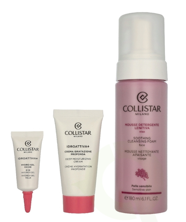 Collistar Idroattiva Set 210 ml Cleansing Foam 180 ml / Hydroactive Cream 15 ml / Mini Hydro-Gel Eye Cream 5 ml i gruppen HELSE OG SKJØNNHET / Hudpleie / Ansikt hos TP E-commerce Nordic AB (D33003)