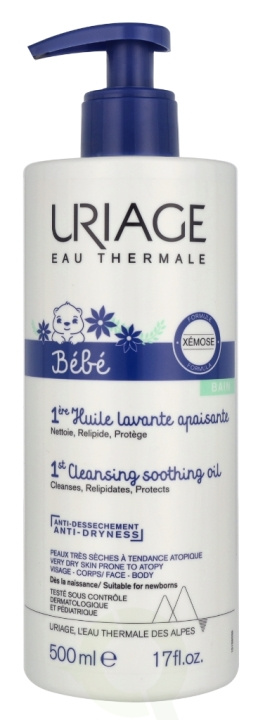 Uriage Bebe 1st Cleansing Soothing Oil 500 ml i gruppen HELSE OG SKJØNNHET / Hudpleie / Ansikt / Rengjøring hos TP E-commerce Nordic AB (D33079)