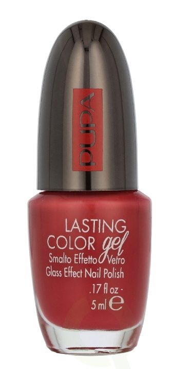 Pupa Milano Pupa Lasting Color Gel Glass Effect Nail Polish 5 ml #100 Tropical Red i gruppen HELSE OG SKJØNNHET / Manikyr/pedikyr / Neglelakk hos TP E-commerce Nordic AB (D33196)