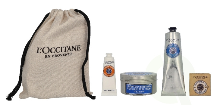 L\'Occitane Shea Butter Body Xmas Giftset 430 ml Hand Cream 150ml/Body Cream 200ml/Hand Cream 30ml/Shea Soap 50g i gruppen HELSE OG SKJØNNHET / Gavesett / Gavesett for henne hos TP E-commerce Nordic AB (D33216)