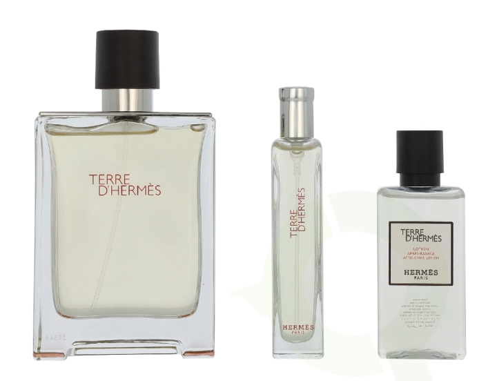 Hermes Terre D\'Hermes Giftset 155 ml Edt Spray 100 ml/After Shave Lotion 40 ml/Edt Spray 15 ml i gruppen HELSE OG SKJØNNHET / Gavesett / Gavesett for henne hos TP E-commerce Nordic AB (D33312)