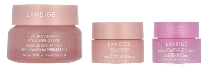 Laneige Plump & Hydrate Trio Set 33 g Lip Sleeping Mask 3g/Sleeping Mask 10ml/Eye Sleeping Mask 20g i gruppen HELSE OG SKJØNNHET / Gavesett / Gavesett for henne hos TP E-commerce Nordic AB (D33324)