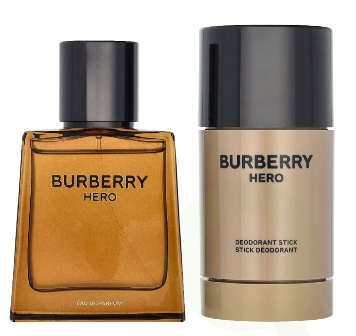 Burberry Hero Giftset 125 ml Edp Spray 50ml/Deo Stick 75ml i gruppen HELSE OG SKJØNNHET / Duft og parfyme / Parfyme / Parfyme for han hos TP E-commerce Nordic AB (D33325)