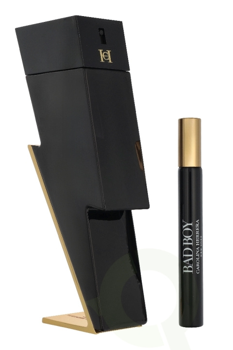 Carolina Herrera Bad Boy Giftset 110 ml Edt Spray 100ml/ Edt Spray 10ml i gruppen HELSE OG SKJØNNHET / Duft og parfyme / Parfyme / Parfyme for han hos TP E-commerce Nordic AB (D33388)