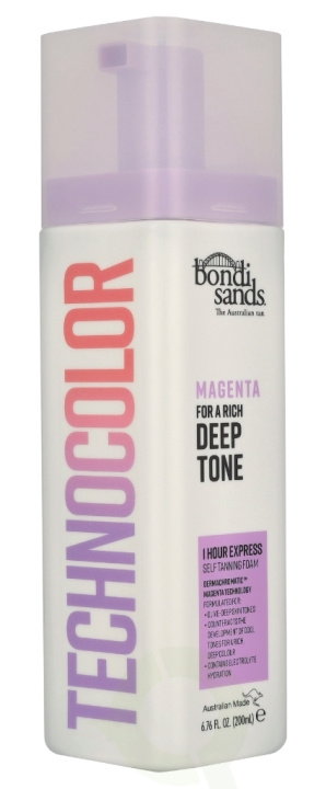 Bondi Sands Technocolour Magenta Self Tanning Foam 200 ml i gruppen HELSE OG SKJØNNHET / Hudpleie / Soling / Brun uten sol hos TP E-commerce Nordic AB (D33559)