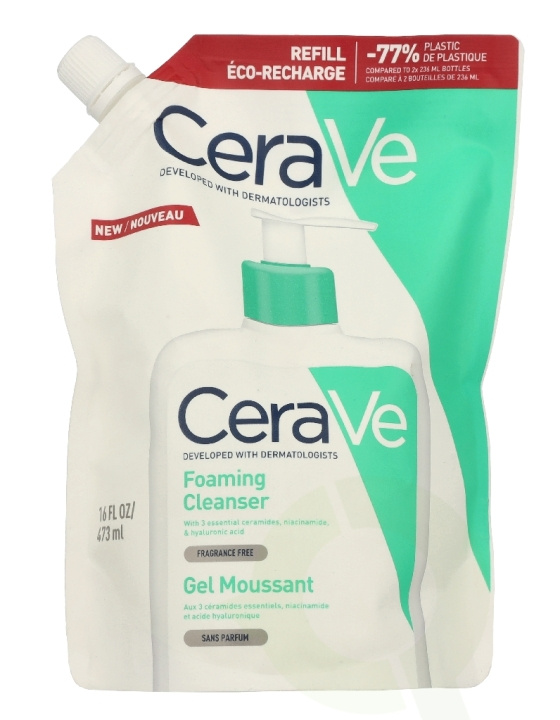 Cerave Foaming Gel Eco Refill 473 ml i gruppen HELSE OG SKJØNNHET / Hudpleie / Ansikt / Rengjøring hos TP E-commerce Nordic AB (D33676)