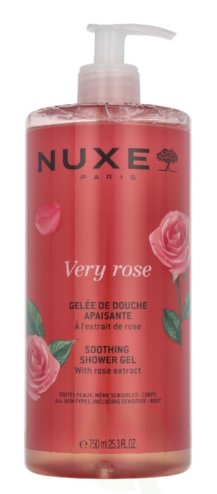 Nuxe Very Rose Soothing Shower Gel 750 ml i gruppen HELSE OG SKJØNNHET / Hudpleie / Kroppspleie / Bad- og dusjkrem hos TP E-commerce Nordic AB (D33695)