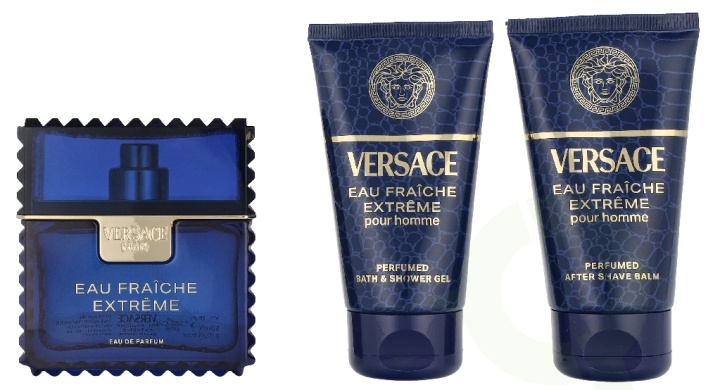 Versace Eau Fraiche Extreme Giftset 150 ml Edp Spray 50ml/Bath & Shower Gel 50ml/Aftershave Balm 50ml i gruppen HELSE OG SKJØNNHET / Gavesett / Gavesett for ham hos TP E-commerce Nordic AB (D33821)