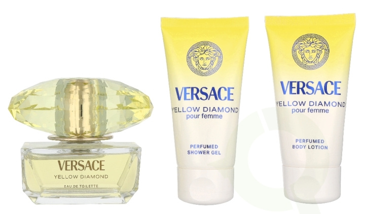 Versace Yellow Diamond Giftset 150 ml Edt Spray 50ml/Bath & Shower Gel 50ml/Body Lotion 50ml i gruppen HELSE OG SKJØNNHET / Gavesett / Gavesett for henne hos TP E-commerce Nordic AB (D33828)