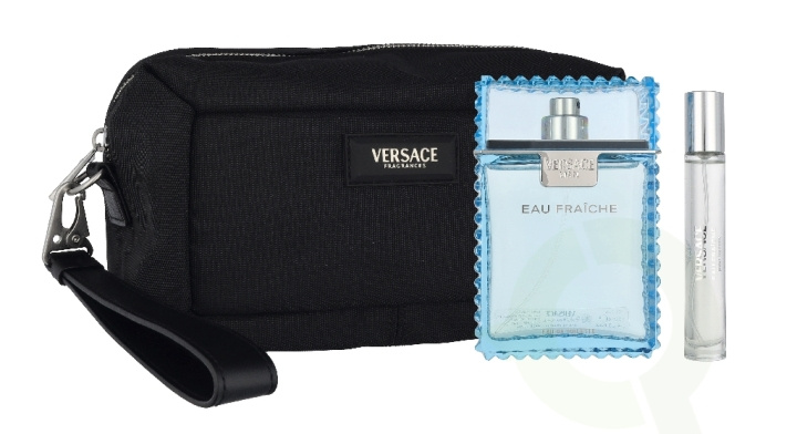 Versace Eau Fraiche Giftset 110 ml Edt Spray 100ml/Edt Spray 10ml/Black Trousse i gruppen HELSE OG SKJØNNHET / Duft og parfyme / Parfyme / Parfyme for henne hos TP E-commerce Nordic AB (D33833)