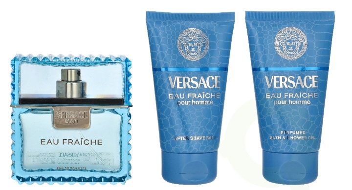 Versace Eau Fraiche Giftset 150 ml Edt Spray 50ml/Bath & Shower Gel 50ml/Aftershave Balm 50ml i gruppen HELSE OG SKJØNNHET / Duft og parfyme / Parfyme hos TP E-commerce Nordic AB (D33834)
