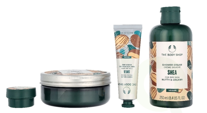 The Body Shop G4 Medium Shea Giftset 580 ml Shower Cream 250ml/ Body Butter 200ml/Hand Balm 30ml/Body Mist 100ml/Large Bath Lily i gruppen HELSE OG SKJØNNHET / Gavesett / Gavesett for henne hos TP E-commerce Nordic AB (D33876)