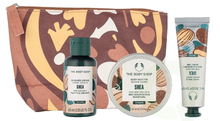 The Body Shop G2 Beauty Bag Shea Giftset 140 ml Shower Gel 60ml/Body Butter 50ml/Hand Balm 30ml i gruppen HELSE OG SKJØNNHET / Gavesett / Gavesett for henne hos TP E-commerce Nordic AB (D33894)