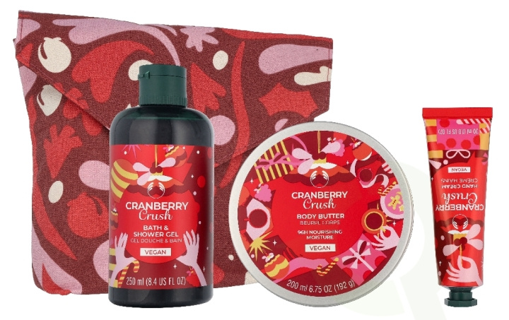 The Body Shop G3 Cranberry Essentials Giftset 580 ml Shower Gel 250ml/Body Yogurt 200ml/Hand Cream 30ml/Soap Bar 100g/Bath Lily i gruppen HELSE OG SKJØNNHET / Gavesett / Gavesett for henne hos TP E-commerce Nordic AB (D33906)