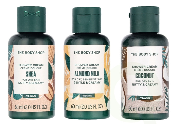 The Body Shop G1 Shower Cream Trio Set 180 ml Pink Grapefruit Shower Cream 60ml/Strawberry Shower Cream 60ml/British Rose Shower Cream 60ml i gruppen HELSE OG SKJØNNHET / Hudpleie / Kroppspleie / Bad- og dusjkrem hos TP E-commerce Nordic AB (D33977)