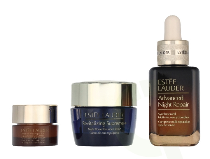 Estee Lauder Nighttime Experts Set 50 ml Advanced Night Repair Complex 30ml/Advanced Night Repair Eye Gel-Cream 5ml/Supreme+ Night Power Bounce Cream 15ml i gruppen HELSE OG SKJØNNHET / Hudpleie / Ansikt / Nattkrem hos TP E-commerce Nordic AB (D34042)