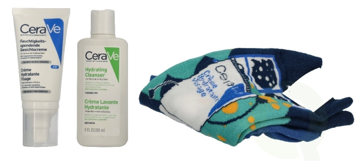 Cerave Christmas Box Giftset 140 ml Cream 52ml/Cleansing Cream 88ml/ Free Sock i gruppen HELSE OG SKJØNNHET / Hudpleie / Ansikt / Rengjøring hos TP E-commerce Nordic AB (D34056)