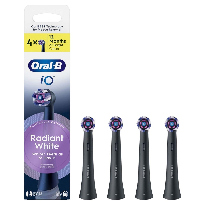 Oral B Borsthuvud iO Radiant White 4st i gruppen HELSE OG SKJØNNHET / Munnpleie / Elektriske tannbørster tilbehør hos TP E-commerce Nordic AB (D34355)