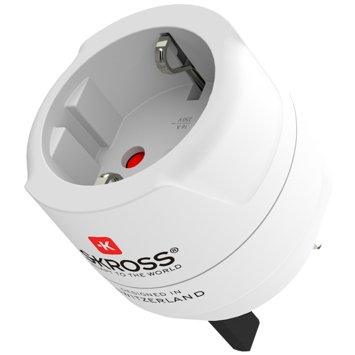 SKROSS Reseadapter Europa till UK m.fl. Jordad i gruppen HJEM, HUS OG HAGE / El og belysning / Reiseadaptere hos TP E-commerce Nordic AB (D34423)