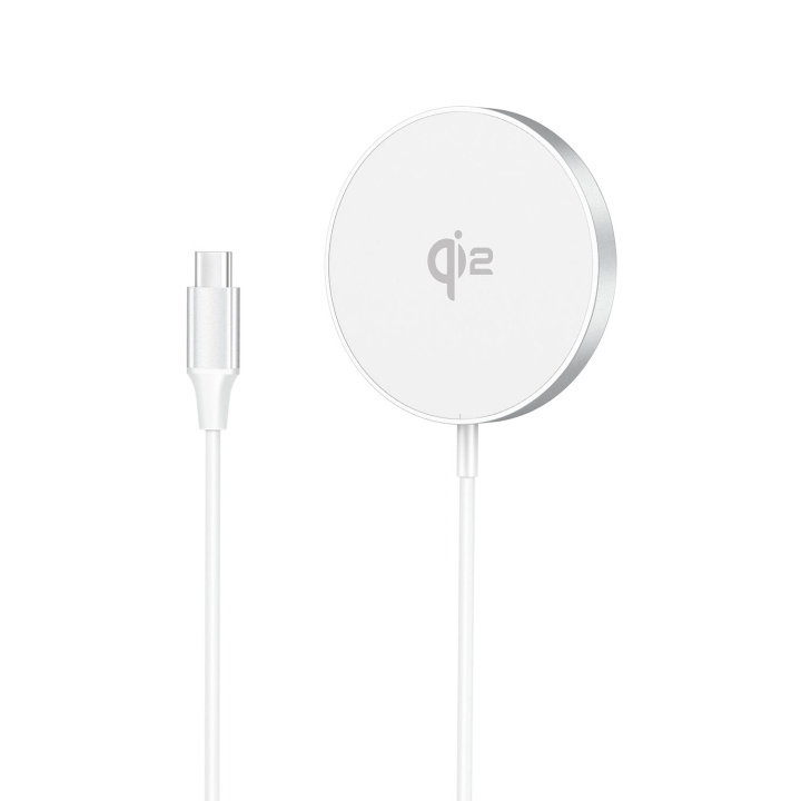 Gear Trådløs Lader Qi2 Rask Lading 15W Sølv/Aluminium i gruppen SMARTTELEFON & NETTBRETT / Ladere og Kabler / Trådløs lader QI hos TP E-commerce Nordic AB (D34530)