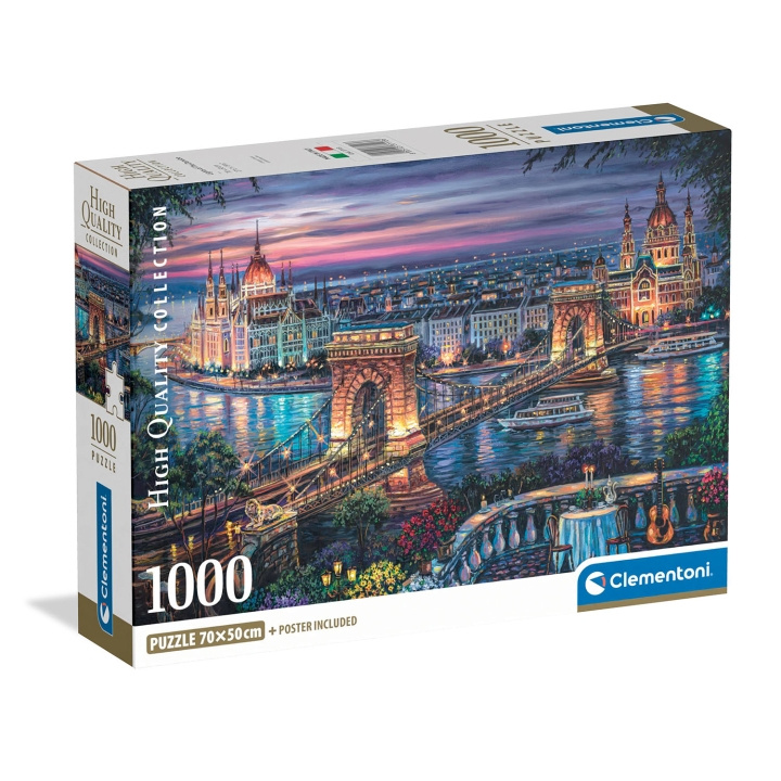 Clementoni Puslespill 1000 Pcs CB Lights of the Danube i gruppen SPORT, FRITID & HOBBY / Hobby / Puslespill hos TP E-commerce Nordic AB (D34777)