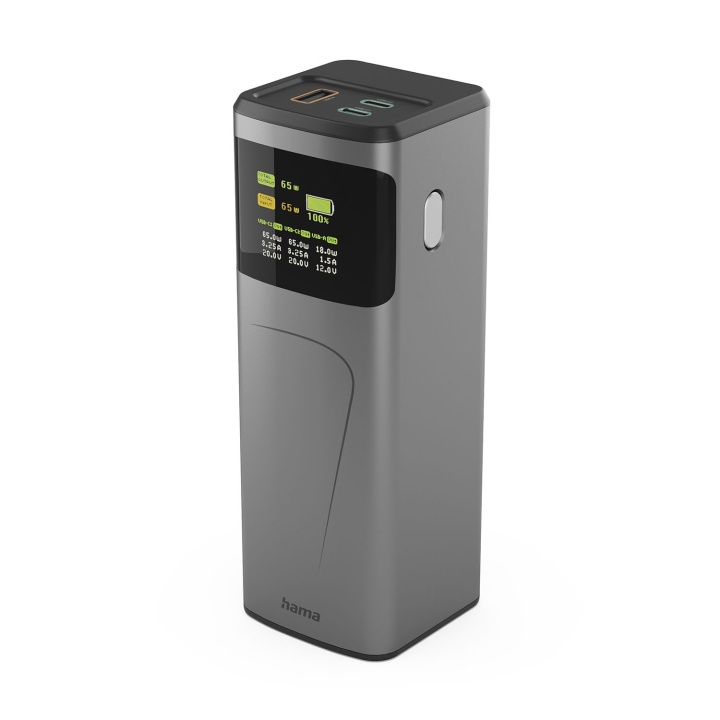 Hama Powerbank 20000mah 2xUSB-C 1xUSB-A 65W Rask Lading i gruppen SMARTTELEFON & NETTBRETT / Ladere og Kabler / Powerbanks hos TP E-commerce Nordic AB (D34833)