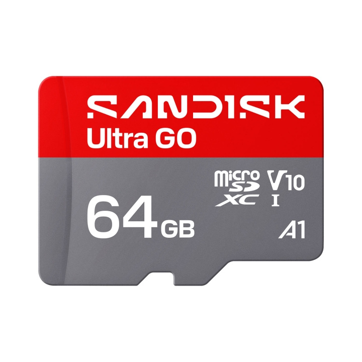 SanDisk MicroSD Ultra GO 64GB 140MB/s C10 UHS U1 A1 i gruppen Elektronikk / Lagringsmedia / Minnekort / SD/SDHC/SDXC hos TP E-commerce Nordic AB (D34843)