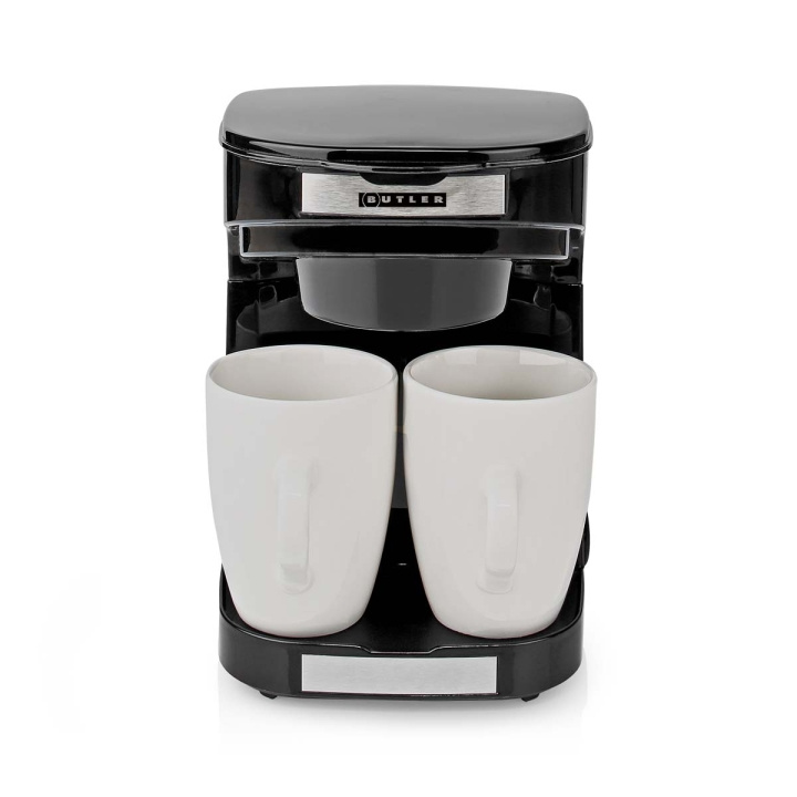 Butler Kompakt kaffetrakter | 2 porselenskopper | 0,25 l | 450 W | Automatisk avstengning | Svart i gruppen HJEM, HUS OG HAGE / Husholdningsapparater / Kaffe og espresso / Kaffetraktere hos TP E-commerce Nordic AB (D34857)