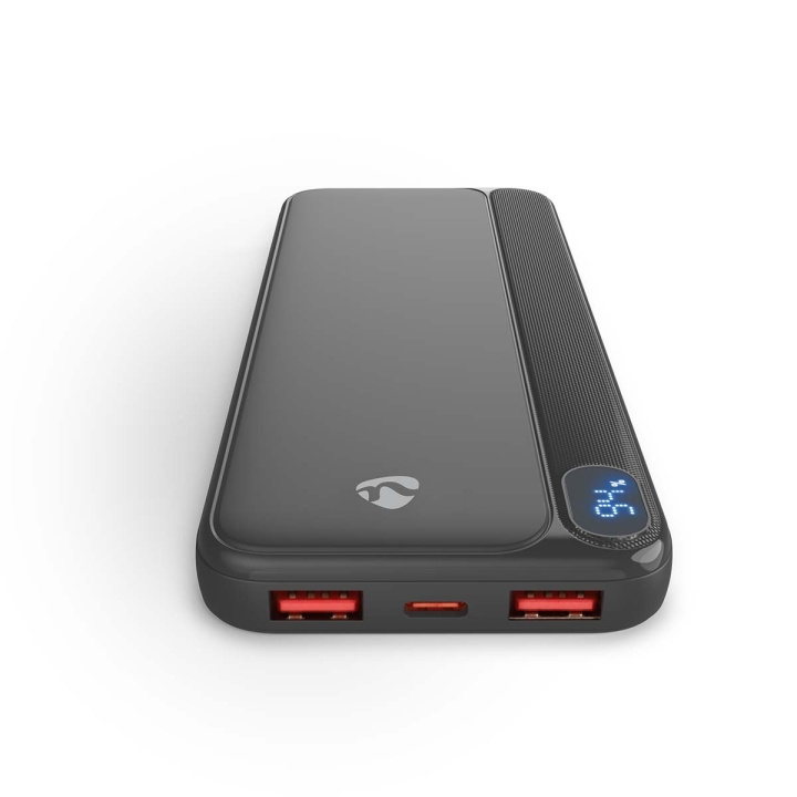 Nedis Power Bank | 10000 mAh | 1.5 / 1.67 / 2.0 / 2.22 / 3.0 A | Antall utganger: 3 | Utgangstilkobling: 1x USB-C™ / 2x USB-A | Inngangstilkobling: 1x USB-C™ | PD3.0 20W | Lithium-Polymer | Display i gruppen SMARTTELEFON & NETTBRETT / Ladere og Kabler / Powerbanks hos TP E-commerce Nordic AB (D34882)