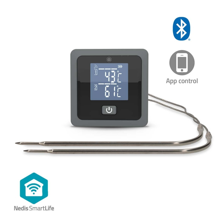 Nedis SmartLife Meat Thermometer | Bluetooth | 2 Probes i gruppen SPORT, FRITID & HOBBY / Friluftsliv / Termoser og flasker hos TP E-commerce Nordic AB (D34932)