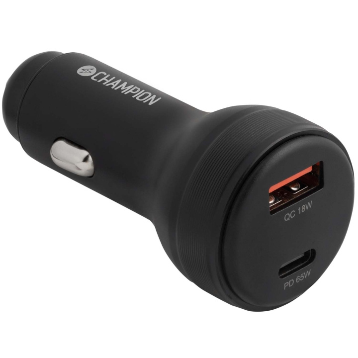 Champion Billaddare 83W 2-port QC/PD Svart i gruppen SMARTTELEFON & NETTBRETT / Ladere og Kabler / Billader hos TP E-commerce Nordic AB (D34943)