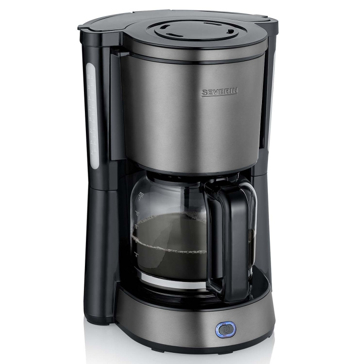 Severin Kaffebryggare Dark Inox 1000W 1,25L KA9340 i gruppen HJEM, HUS OG HAGE / Husholdningsapparater / Kaffe og espresso / Kaffetraktere hos TP E-commerce Nordic AB (D34980)
